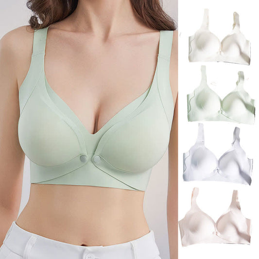 Lightweight Solid Color Wireless Nursing Bra - image 0
