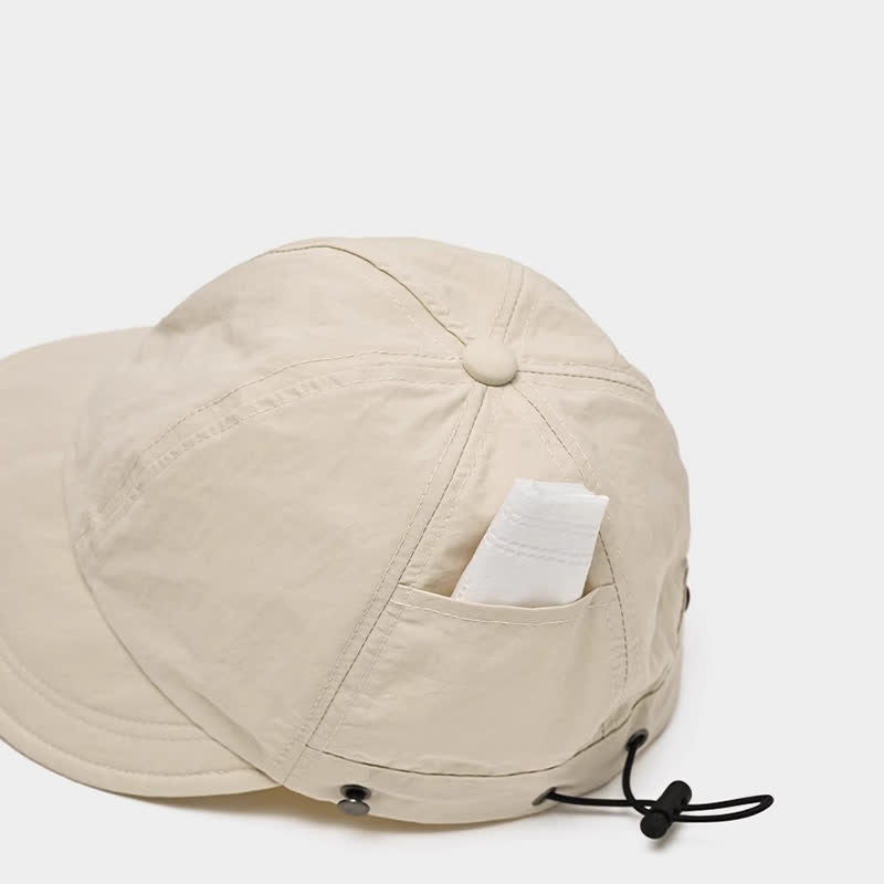 Solid Color Wide Brim Sun Baseball Cap