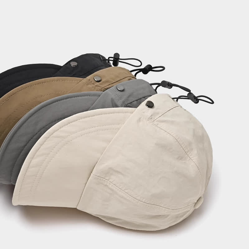 Solid Color Wide Brim Sun Baseball Cap