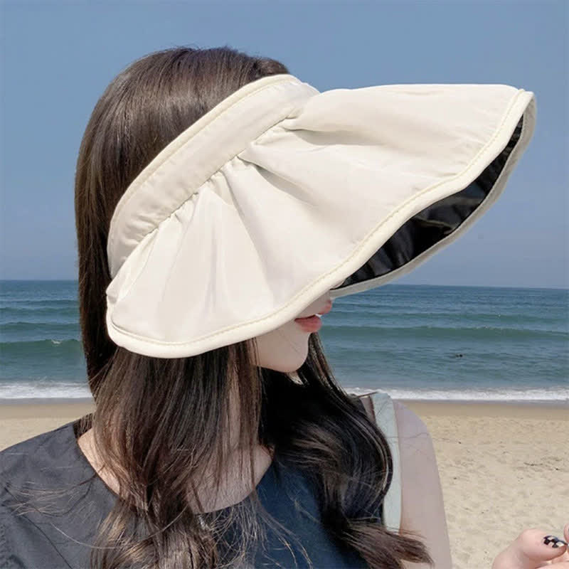 Headband-style Open-top Wide Brim Sun Hat