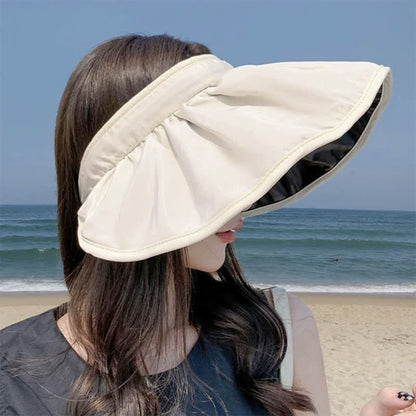 Headband-style Open-top Wide Brim Sun Hat