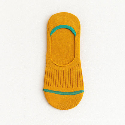 Cotton No-Show Socks with Heel Grips(10 Pairs)