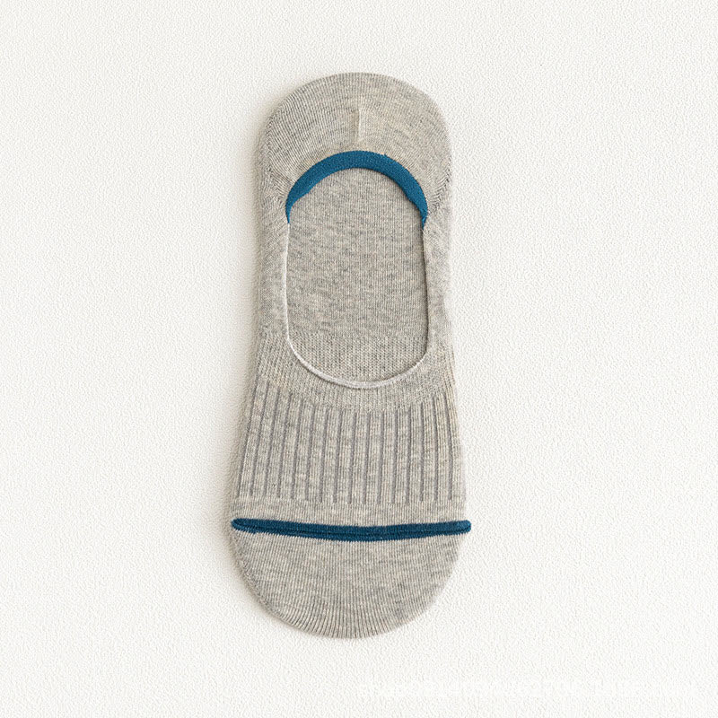 Cotton No-Show Socks with Heel Grips(10 Pairs) - Light Gray - EU39-45(US6-11) - image 16
