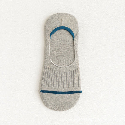 Cotton No-Show Socks with Heel Grips(10 Pairs) - Light Gray - EU39-45(US6-11) - image 16