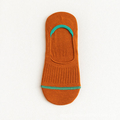 Cotton No-Show Socks with Heel Grips(10 Pairs)