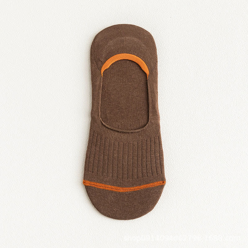 Cotton No-Show Socks with Heel Grips(10 Pairs) - Caramel - EU39-45(US6-11) - image 18