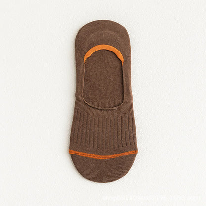 Cotton No-Show Socks with Heel Grips(10 Pairs) - Caramel - EU39-45(US6-11) - image 18