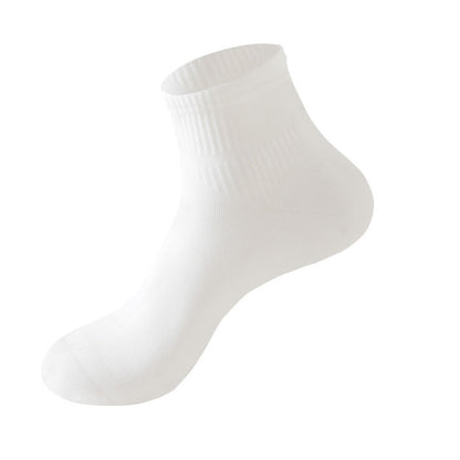 Solid Color Breathable Sports Ankle Compression Socks(5 Pairs) - White - EU39-42(US6-8.5) - image 15