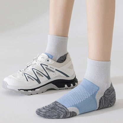 Color-Blocking Breathable Sports Ankle Compression Socks(5 Pairs) - image 7