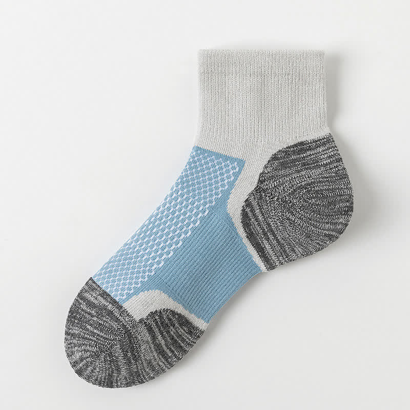 Color-Blocking Breathable Sports Ankle Compression Socks(5 Pairs) - Grey - EU36-41(U3-7.5) - image 9