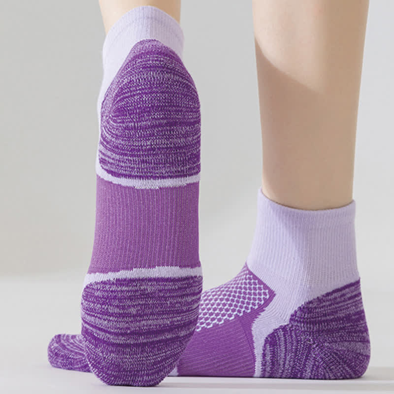 Color-Blocking Breathable Sports Ankle Compression Socks(5 Pairs) - image 3