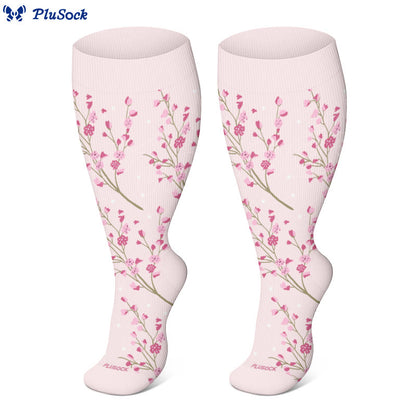Plus Size Floral Flourish Compression Socks