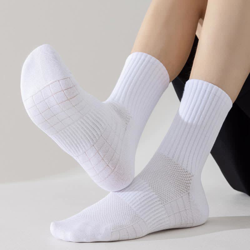 Solid Color Breathable Sports Socks(6 Pairs) - image 9