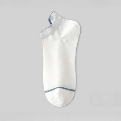 Solid Color Cotton Thin Absorbent Socks(5 Pairs)