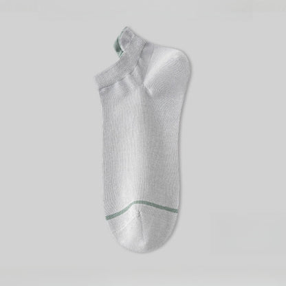 Solid Color Cotton Thin Absorbent Socks(5 Pairs)