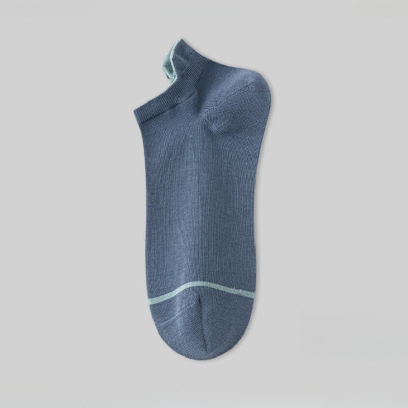 Solid Color Cotton Thin Absorbent Socks(5 Pairs)