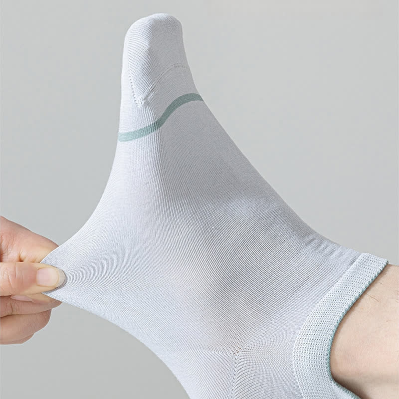 Solid Color Cotton Thin Absorbent Socks(5 Pairs)