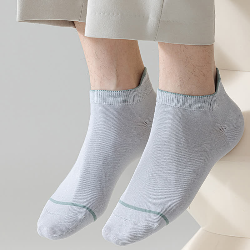 Solid Color Cotton Thin Absorbent Socks(5 Pairs)