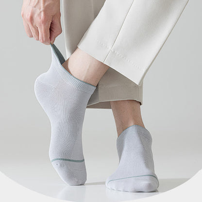 Solid Color Cotton Thin Absorbent Socks(5 Pairs)