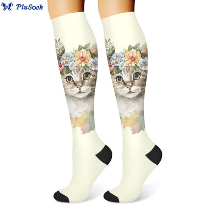 Balloon Dachshund Cat Compression Socks(3 Pairs)