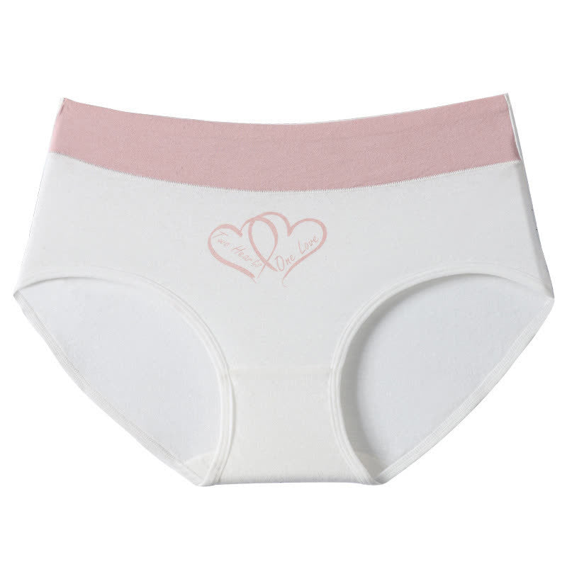 Love Print High Waist Cotton Brief(3 Packs) - E - 4XL - image 8