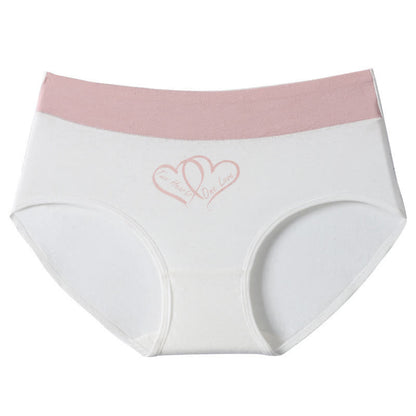 Love Print High Waist Cotton Brief(3 Packs) - E - 4XL - image 8