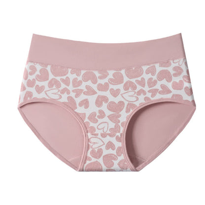 Love Print High Waist Cotton Brief(3 Packs) - A - 4XL - image 4