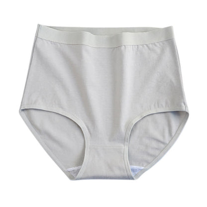 Solid Color High Waist Breathable Soft Cotton Brief(3 Packs) - Grey - 3XL - image 6