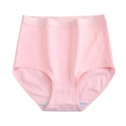 Solid Color High Waist Breathable Soft Cotton Brief(3 Packs)