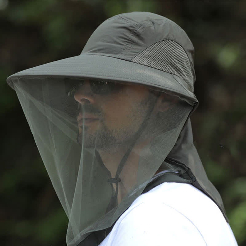 Sun-Protective Breathable Wide-Brim Bucket Hat - image 0