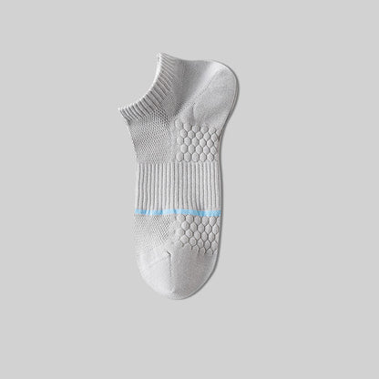 Cotton Mesh Honeycomb Bottom No Show Socks(6 Pairs)