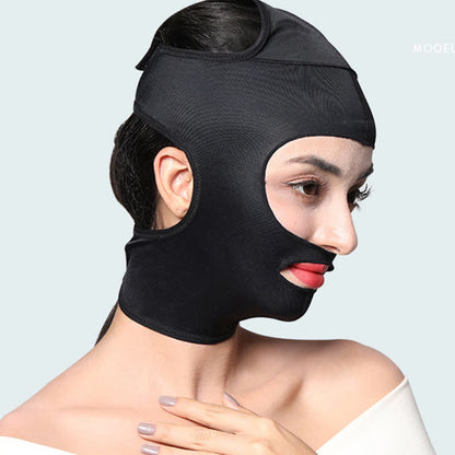 Solid Color Post Surgery V-Face Headgear - Black - 3XL - image 6