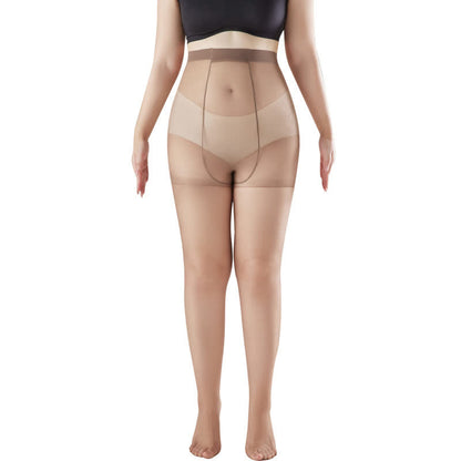 Ultra-thin High Waist Anti-snagging Sheer Pantyhose(2 Pairs) - Coffee - XL - image 11