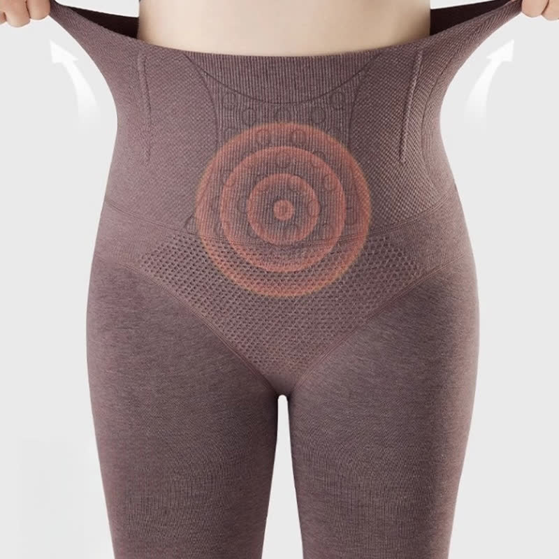 High Waist Solid Color Footed Pantyhose - image 6