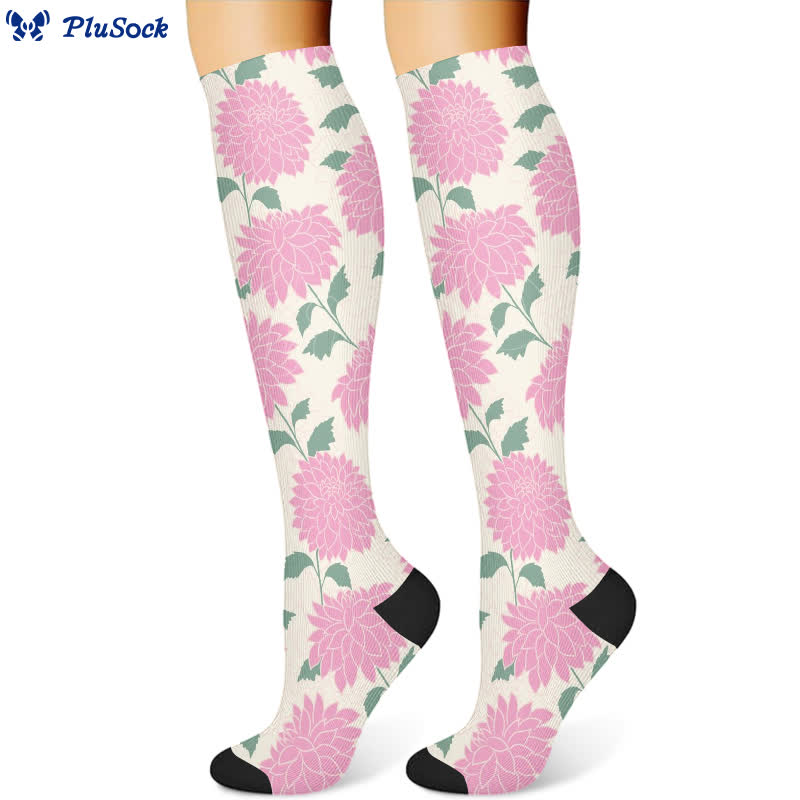 Elegant Floral Compression Socks(3 Pairs)