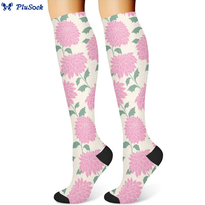 Elegant Floral Compression Socks(3 Pairs)