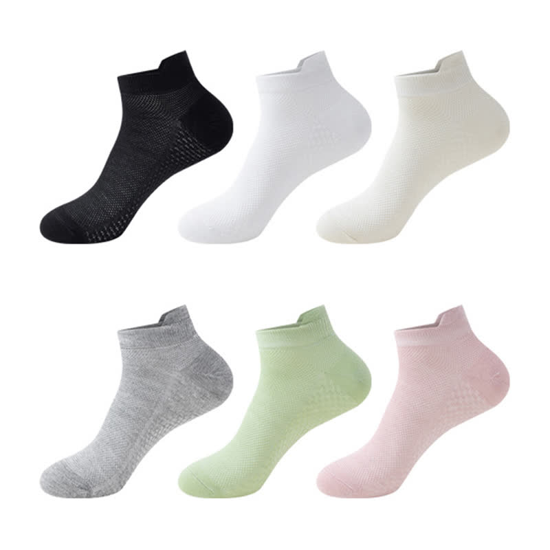 Thin Mesh Breathable Cotton Ankle Socks(6 Pairs) - Multicolor - EU36-41(US3-8) - image 14