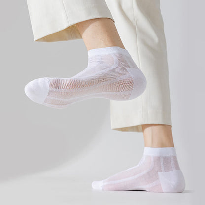 Solid Color Thin Breathable Sweat-absorbent Socks(5 Pairs)