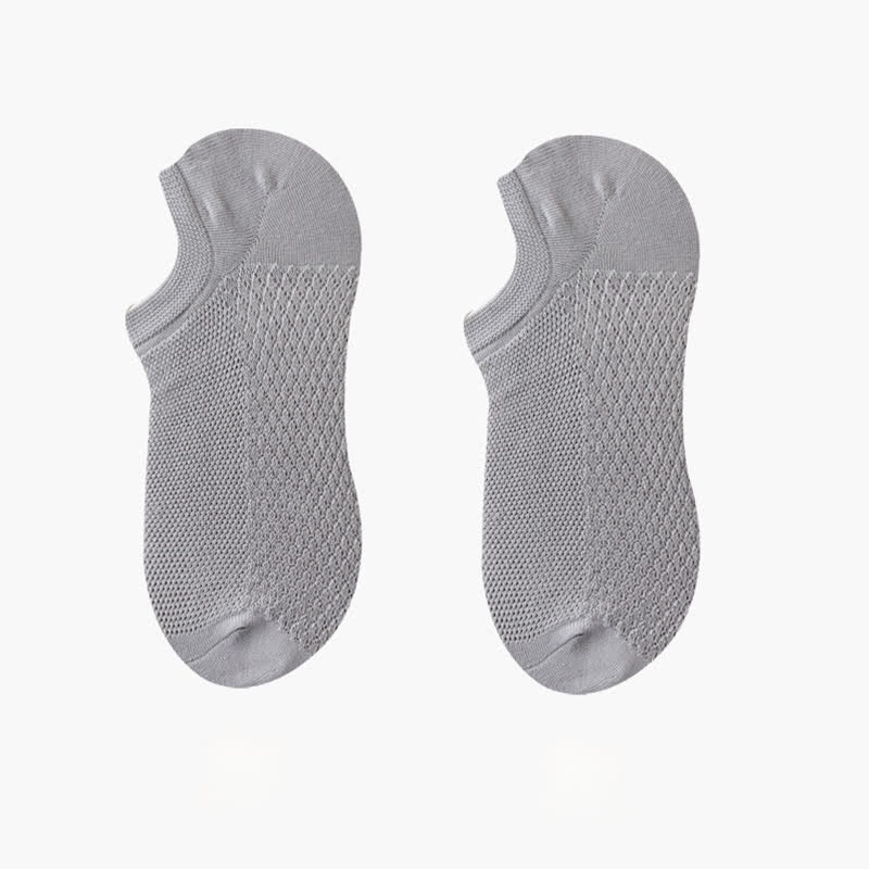 Breathable Mesh Ultra-Thin No Show Socks(8 Pairs) - Light Gray - EU42-48(US8.5-13) - image 9