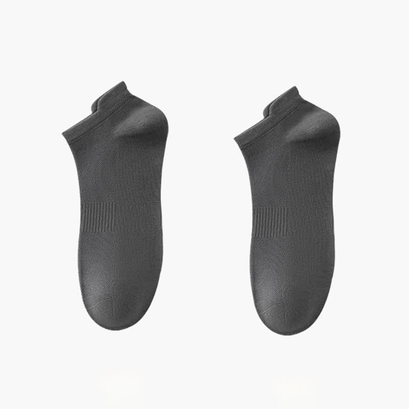Thin Breathable Cotton No Show Socks(8 Pairs) - Dark Grey - EU42-48(US8.5-13) - image 15