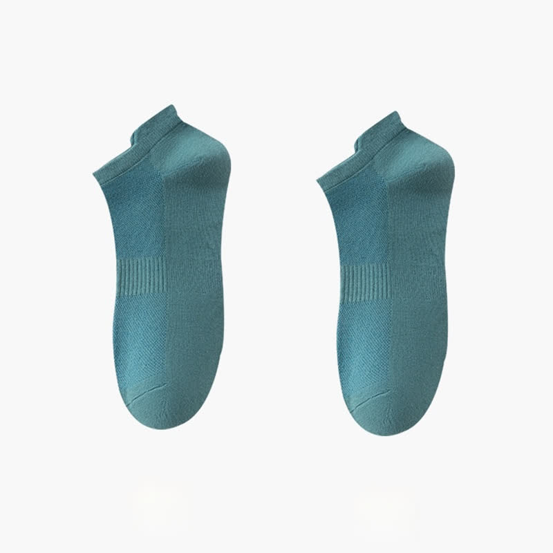 Thin Breathable Cotton No Show Socks(8 Pairs) - Green - EU42-48(US8.5-13) - image 12