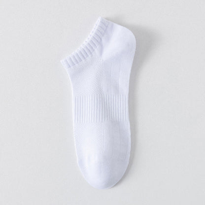 Plus Size Lightweight Breathable Mesh Solid Color No Show Socks(6 Pairs)