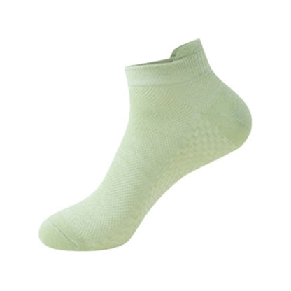Thin Mesh Breathable Cotton Ankle Socks(6 Pairs) - Green - EU36-41(US3-8) - image 6