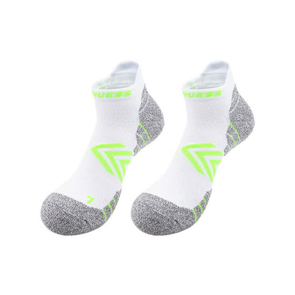 Bright Color Arrow Breathable Sports Ankle Socks(6 Pairs) - White&Green - EU39-44(US6-10) - image 7