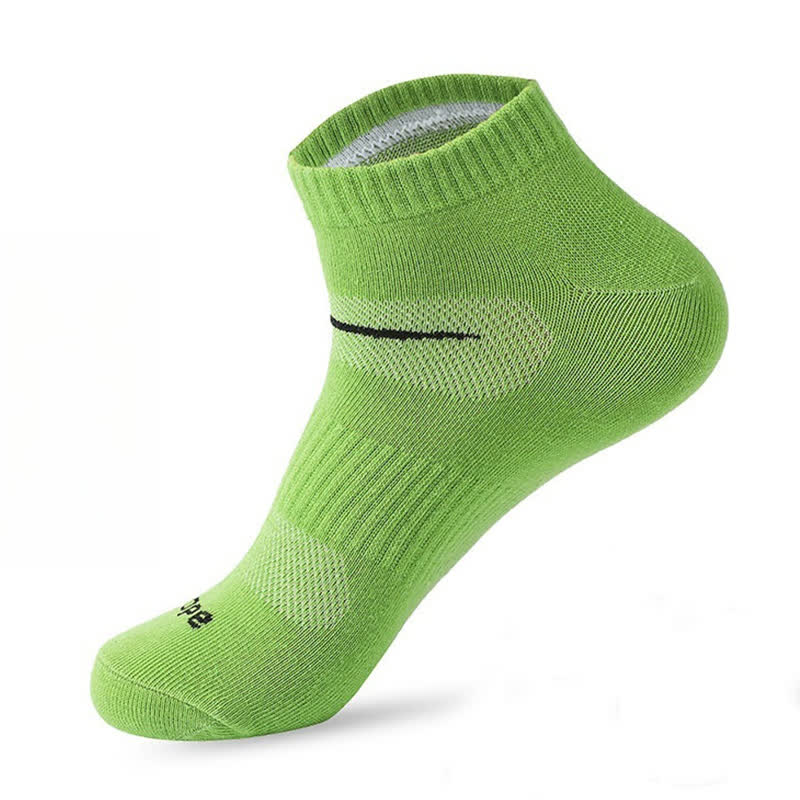 Simple Sports Sweat-absorbent Cotton Ankle Socks(6 Pairs) - Green - EU39-45(US6-11) - image 3