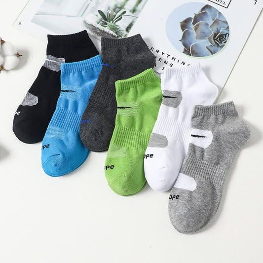 Simple Sports Sweat-absorbent Cotton Ankle Socks(6 Pairs) - image 0