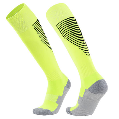Striped Sweat-absorbent Knee-high Sports Soccer Socks(5 Pairs)