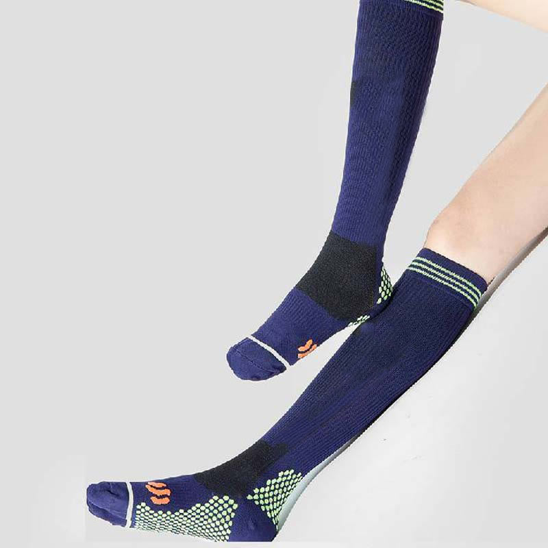 Non Slip Sport Massage Compression Socks(3 Pairs) - Unisex - Navy Blue - image 5
