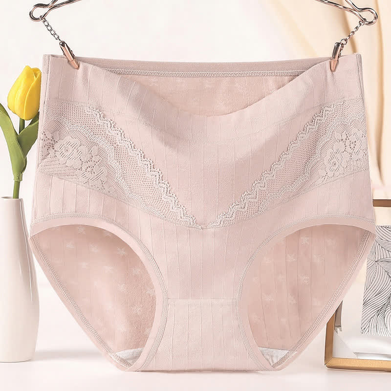 High Rise Cotton Soft Brief(3 Packs) - Nude - 6XL - image 3