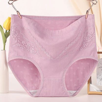 Plus Size High Rise Cotton Soft Brief(3 Packs)